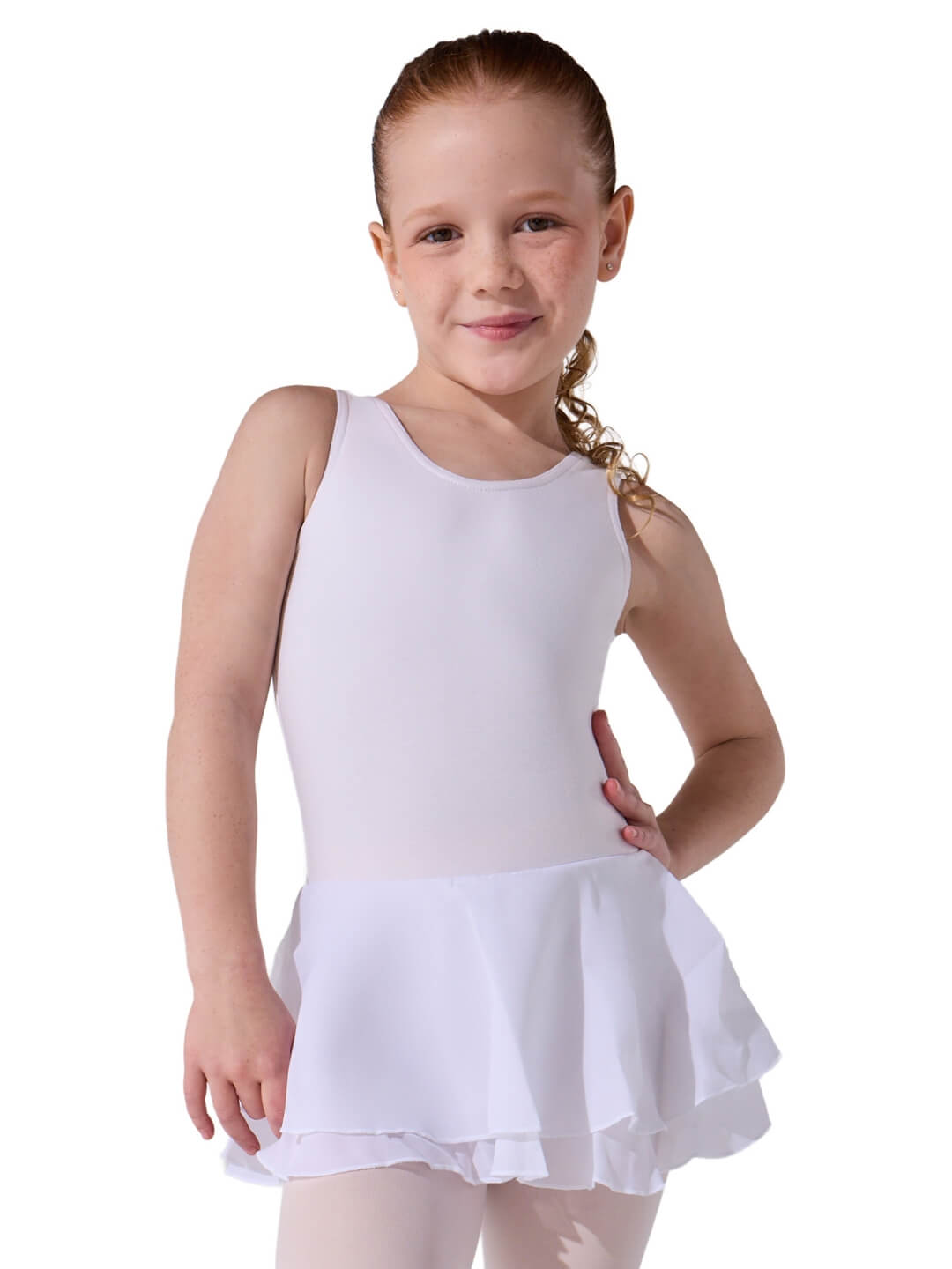 Double Layer Skirt Tank Dress - Girls