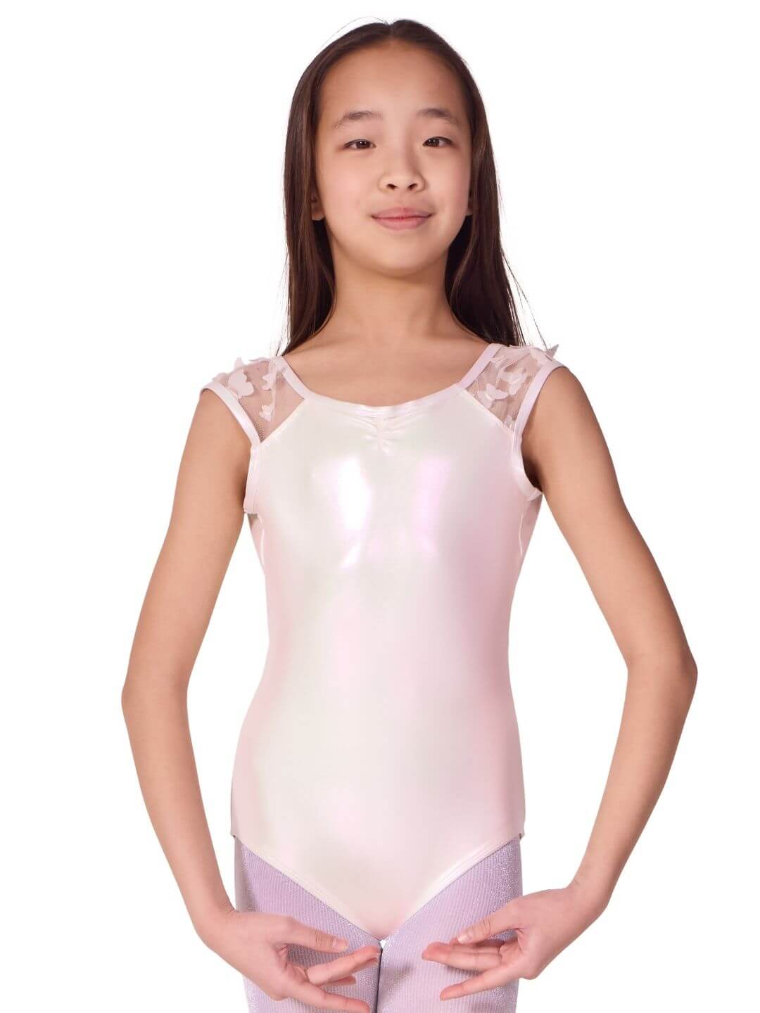 Flutter Glasswing Cap Sleeve Leotard - Child