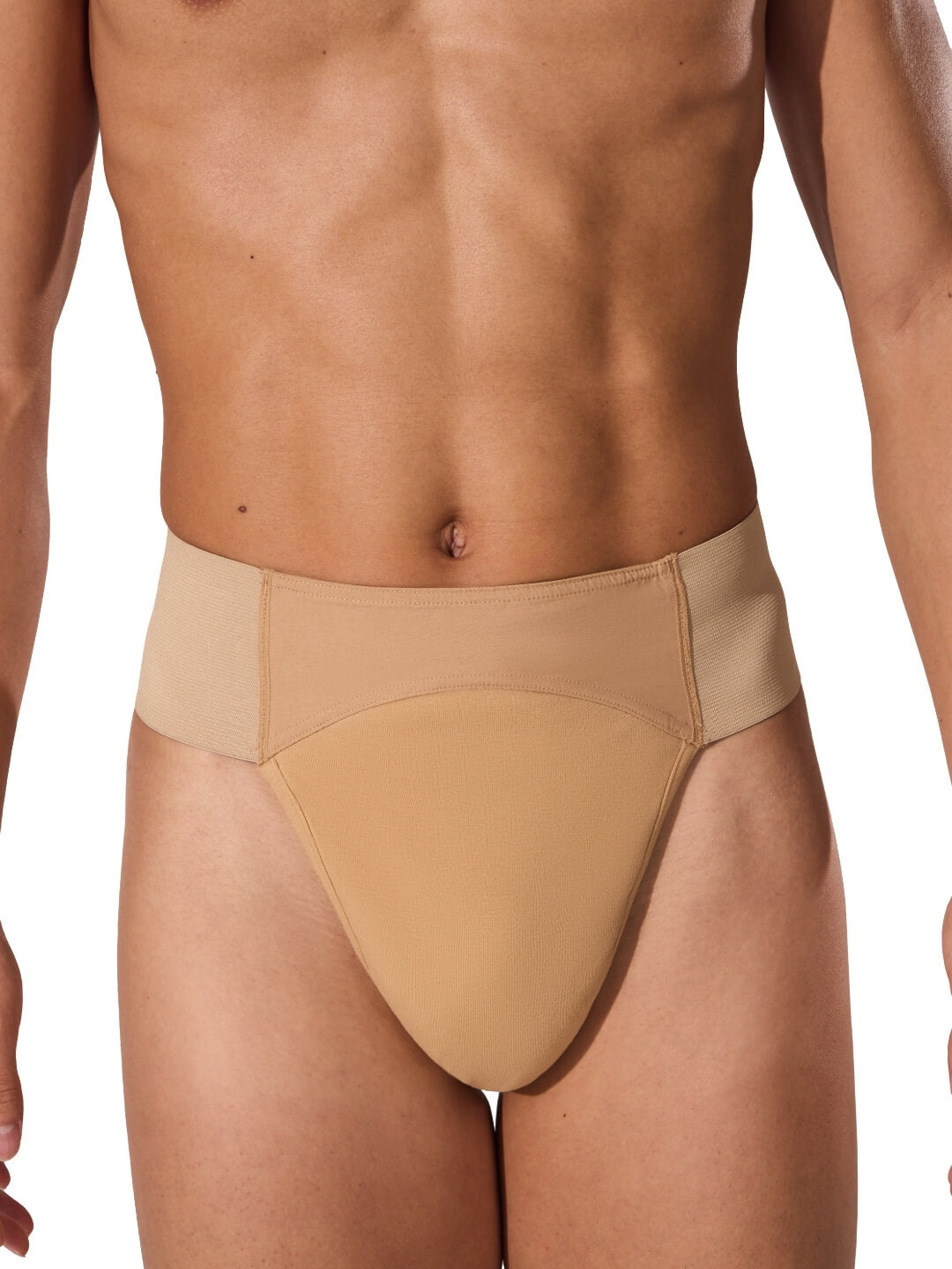 Quilted Cotton Panel Thong Dance Belt