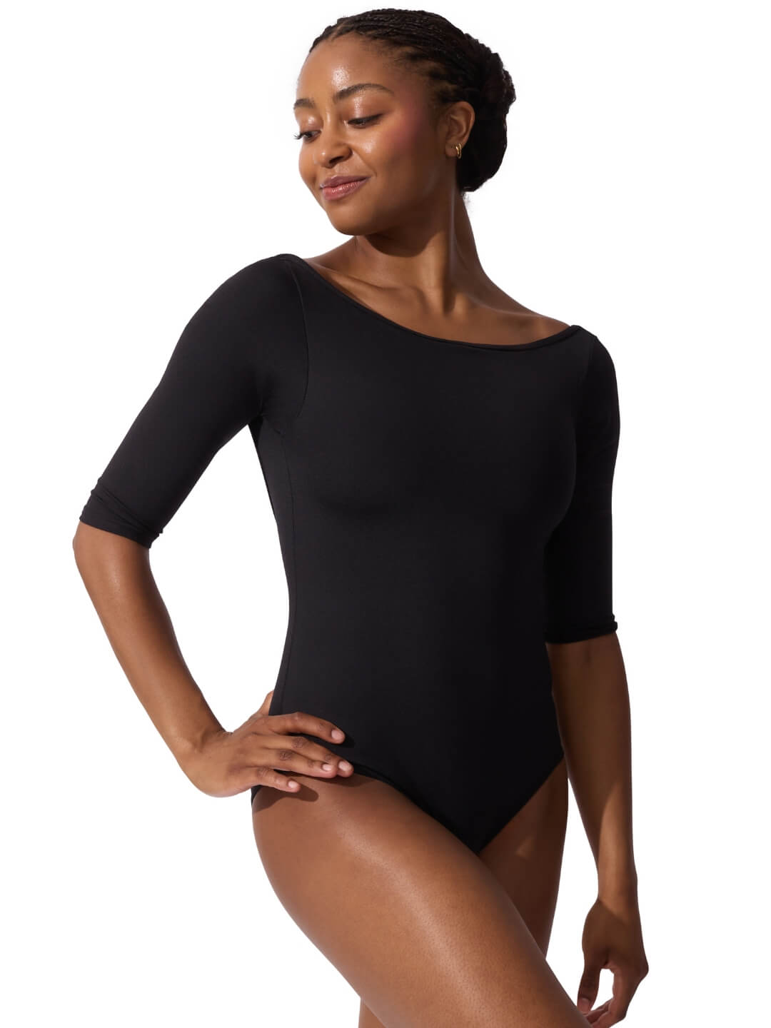 Boatneck 3/4 Sleeve Leotard