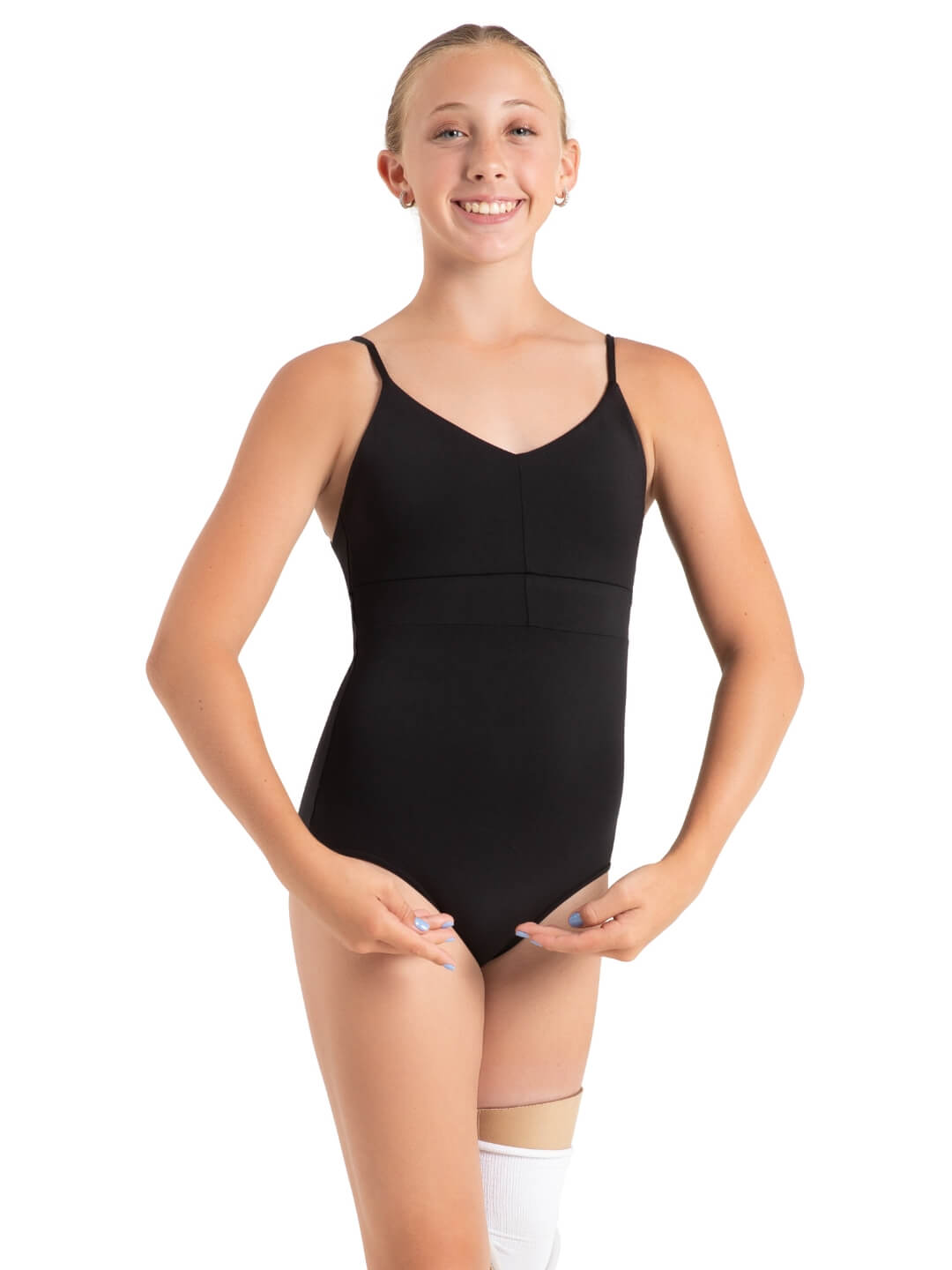 Justaucorps Capezio Camisole Avec Soutien Intégré - 90% Coton 10% Lycra | Danse, Gym | Bretelles Réglables