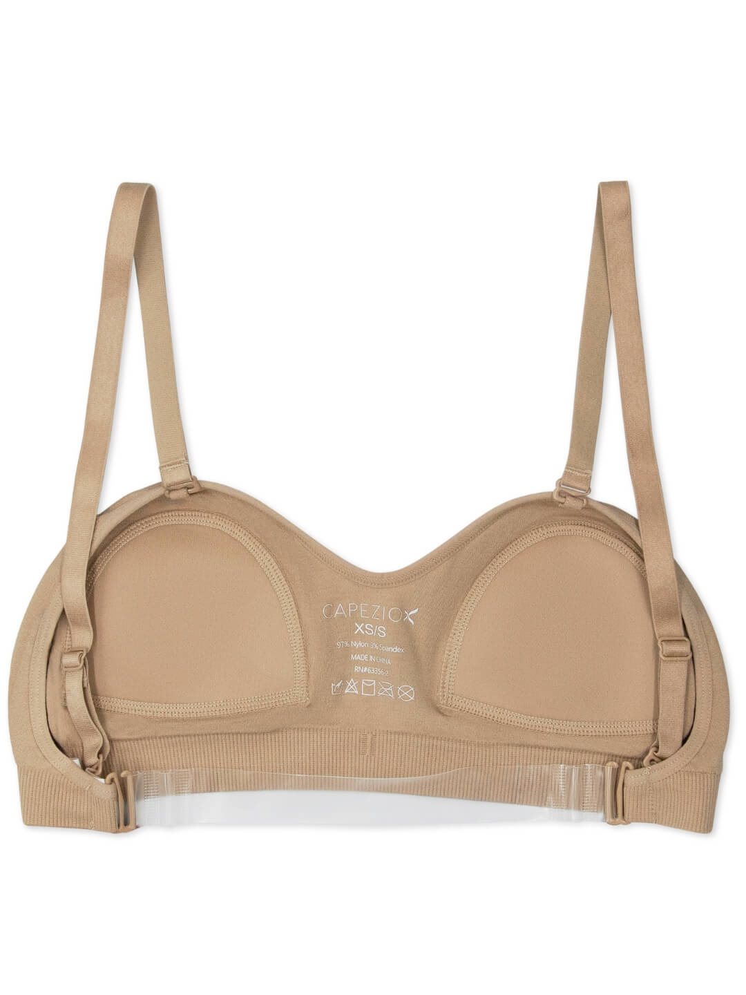Sheer Touch Bandeau Bra - Strapless Bra With Removable Straps & Silicone Bands For Secure Fit