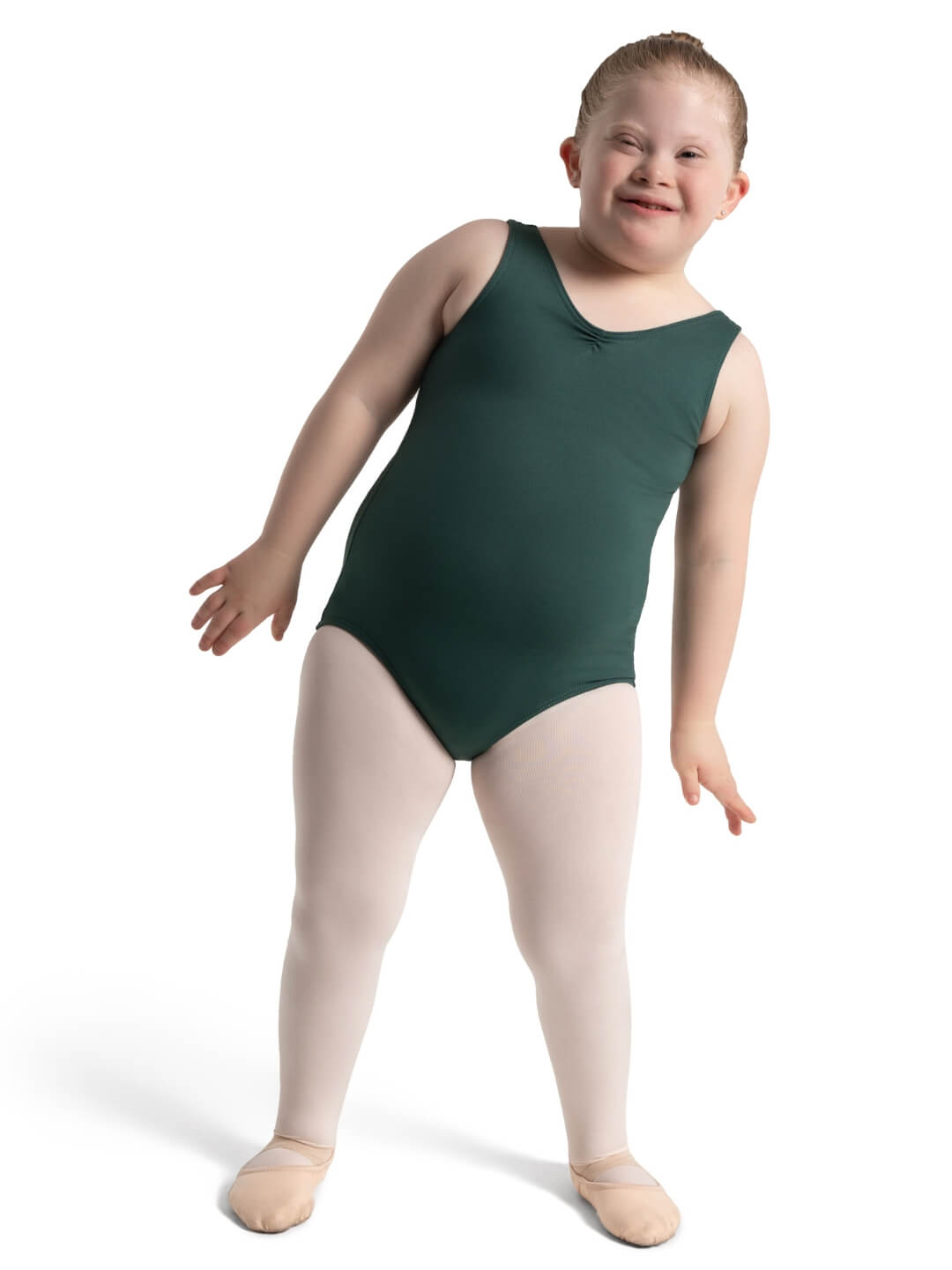Studio Collection Pinch Front V Neck Leotard - Girls
