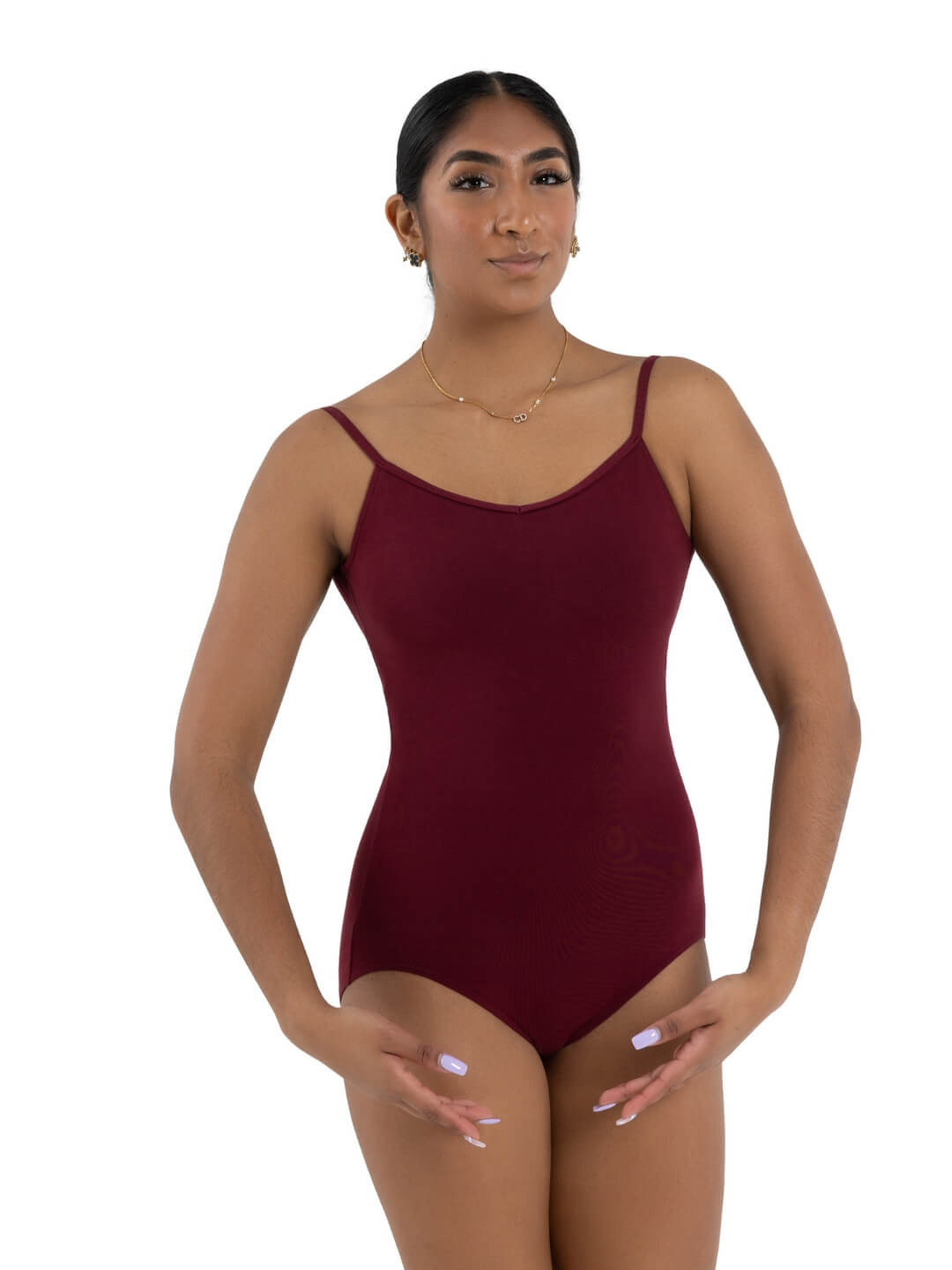 V-Neck Cami Leotard with Criss-Cross Lower Back | Capezio®